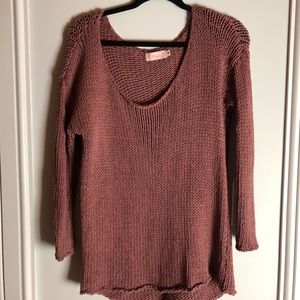 Dark rose knit sweater